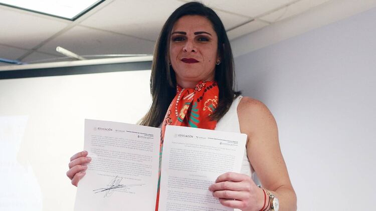 Ana Gabriela Guevara, titula de la Conade, realizó el pronunciamiento “Cero Tolerancia” (Foto: Conade)