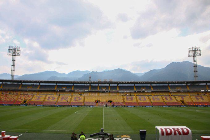El estadio El Campín de Bogotá está listo para lo que será el partido entre Santa Fe y Deportes Tolima - crédito Santa Fe Oficial