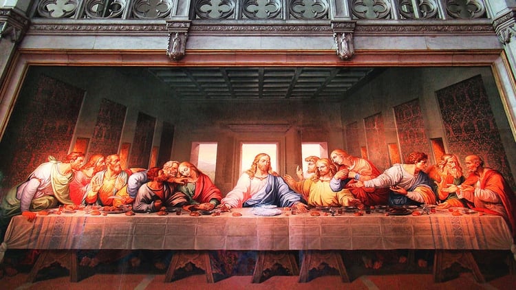 “La última cena” es una pintura mural original de Leonardo da Vinci ejecutada entre 1495 y 1498