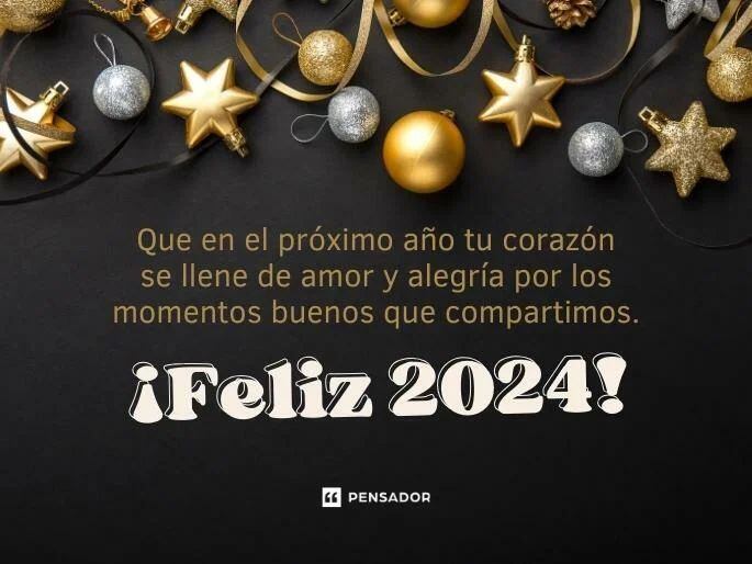 Postales de Año Nuevo 2024 para compartir por WhatsApp, Facebook, Twitter e Instagra | Canva/Pinterest/Google
