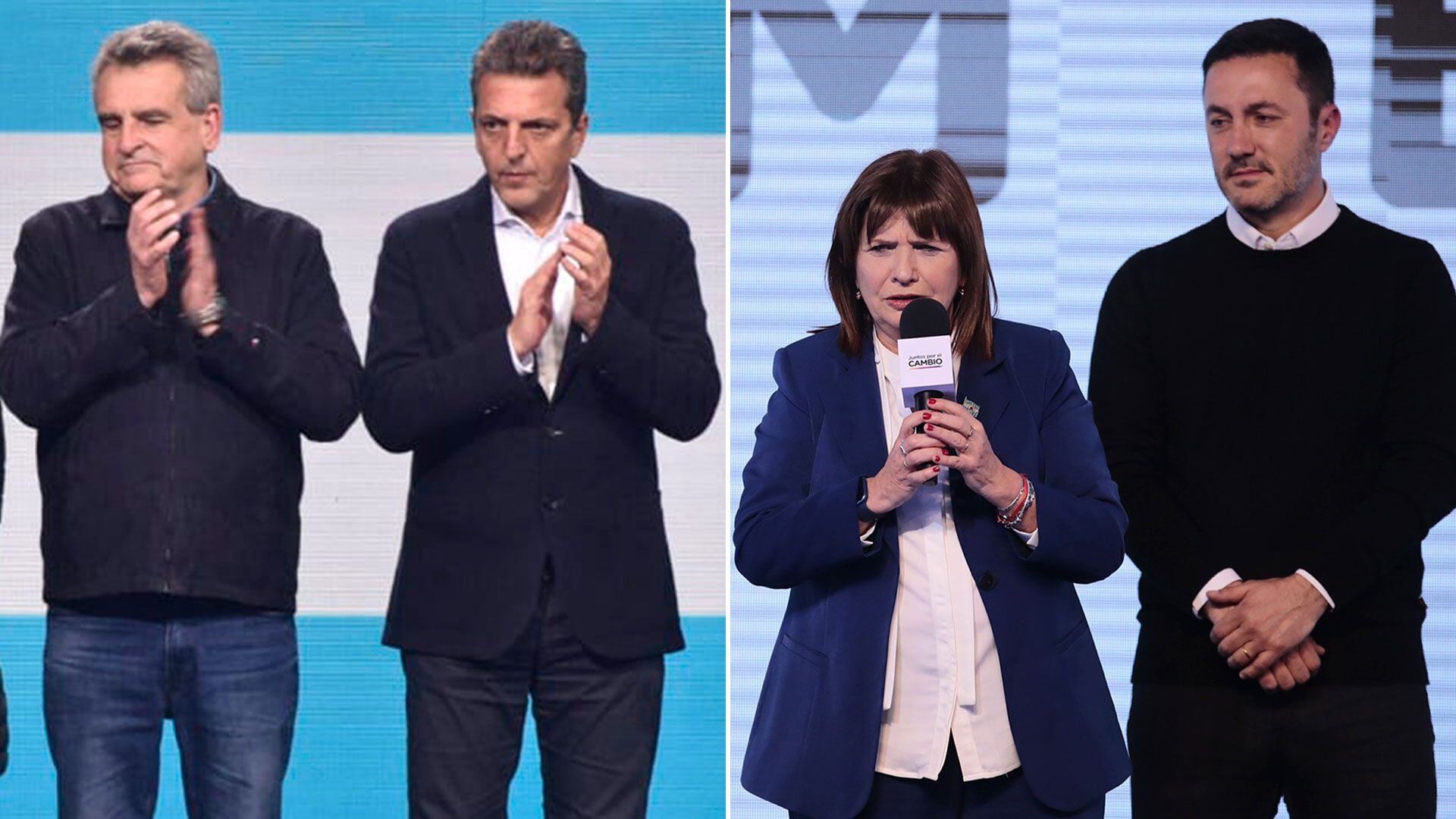 Agustín Rossi, Sergio Massa, Patricia Bullrich y Luis Petri