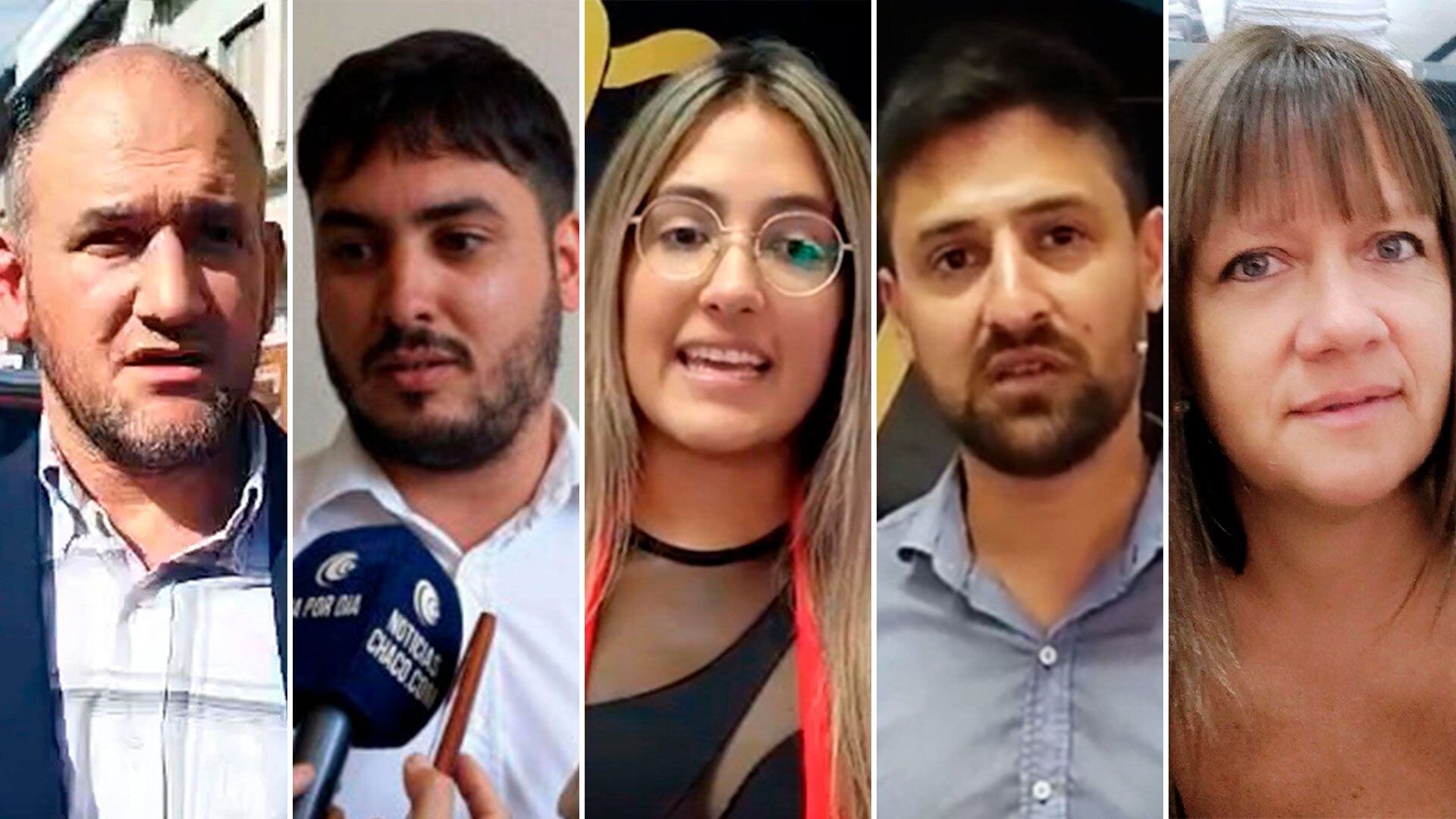 Los cinco abogados del Clan Sena. Ricardo Osuna, Nicolás Boniardi Cabra representan a Emerenciano Sena; Rocío de Jesús Ramírez y Edgardo Hernán Martínez a Marcela Acuña; y Gabriela Tomljenović a César Sena
