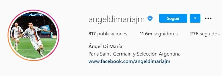 Ángel Di María (Foto: Instagram)