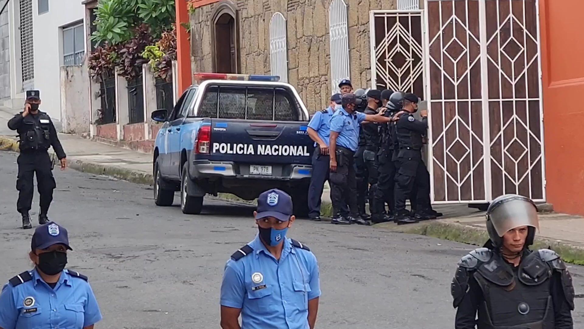 La residencia del obispo Rolando Álvarez permanece sitiada por policías. (Foto: Diócesis Matagalpa)