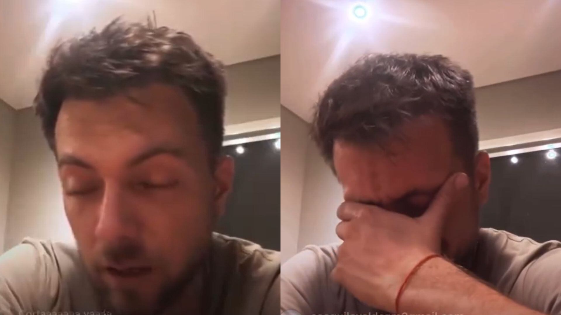 Julián Zucchi llora en aparente estado de ebriedad durante video en vivo y agradece el apoyo del público. instagram Ric La Torre.