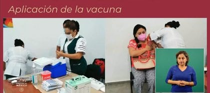 El pasado fin de semana se inició con la vacunación con los docentes de escuelas públicas en Campeche, estado con menor riesgo de contagio en México (Foto: SSa)
