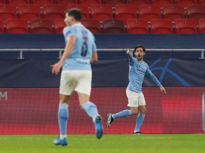 Bernardo Silva celebra su gol (REUTERS/Bernadett Szabo).