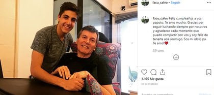 El mensaje de Facundo, el hijo de Carlín Calvo (Foto: Instagram)