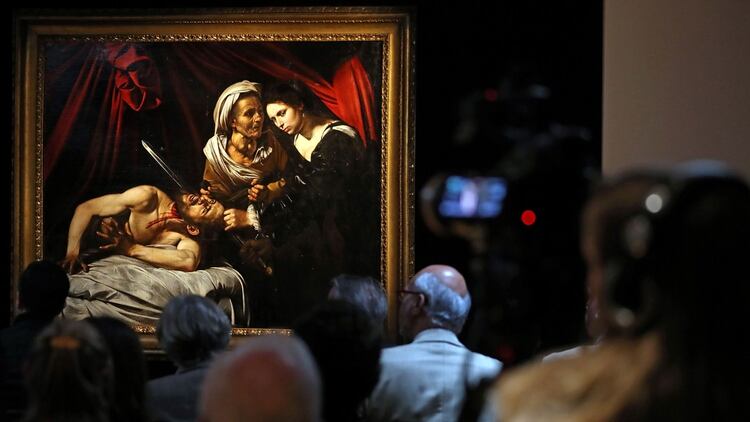 El supuesto Caravaggio perdido fue expuesto en Londres (AFP)