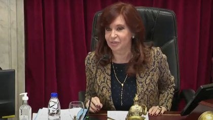 Cristina Fernández en la sesión del 7 de octubre, día de la Virgen del Rosario