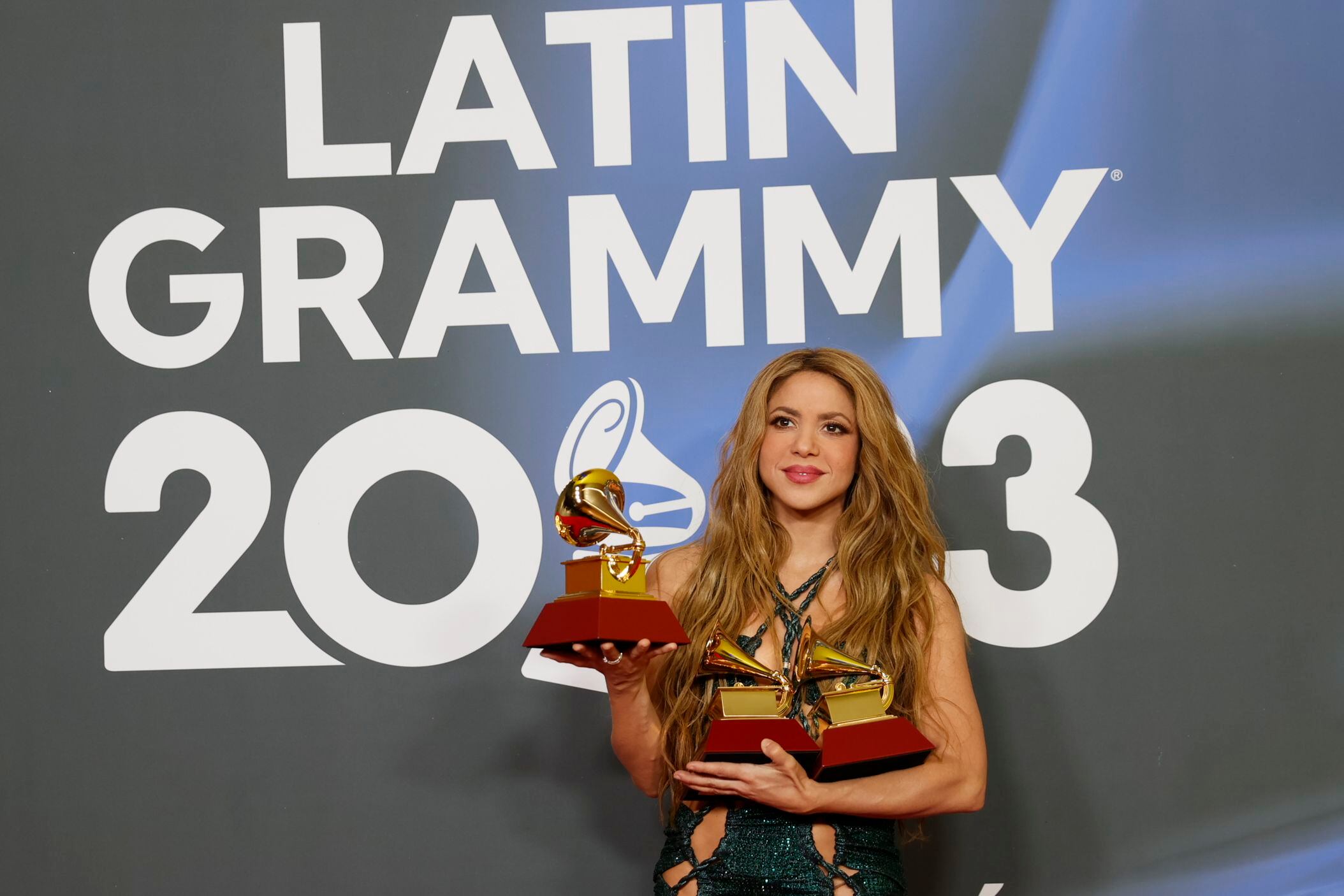 La cantante colombiana Shakira en los Latin Grammy 2023 (EFE/Jose Manuel Vidal)