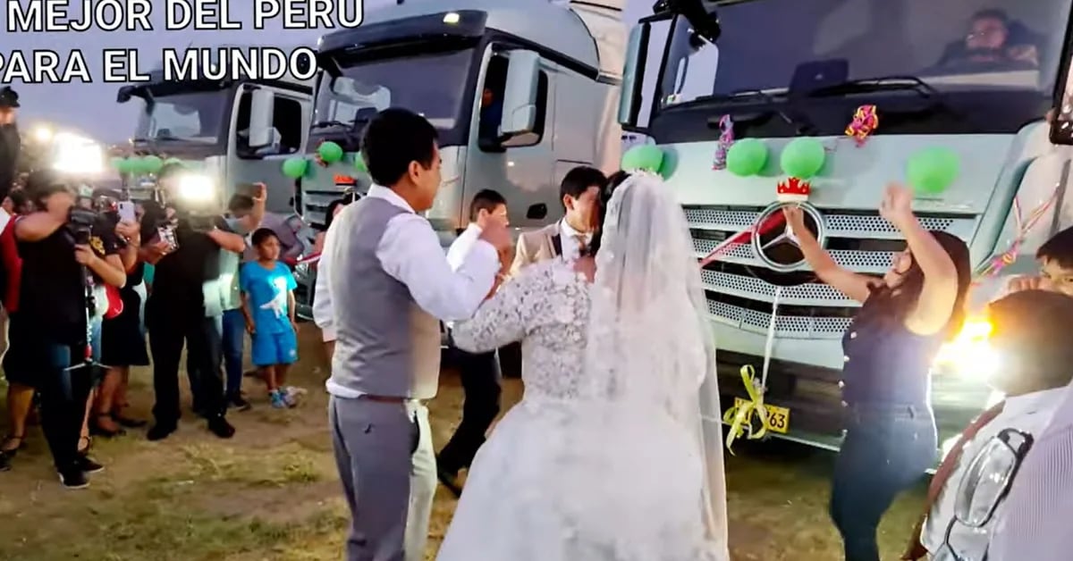Couple Receives Three Trucks as Wedding Gift in Huancayo, Users Respond, “When I Got Married, They Didn’t Give Me Anything”