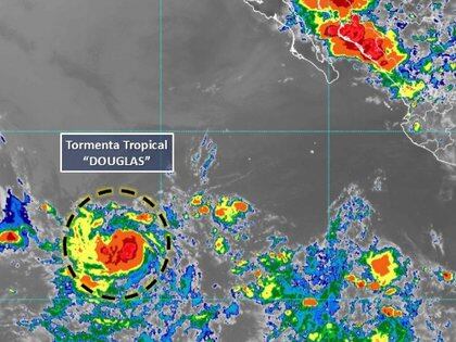 Douglas es la cuarta tormenta tropical de la temporada del Pacífico (Foto: clima de Conagua)