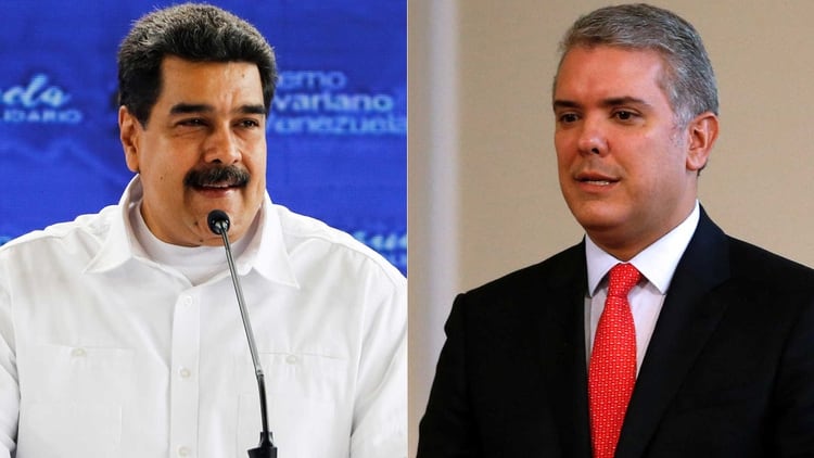 Nicolás Maduro e Iván Duque (Reuters)