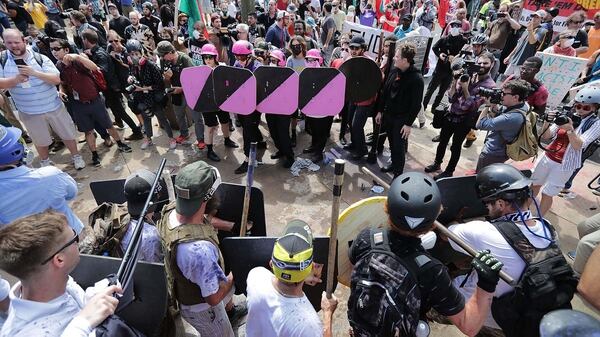 Los incidentes en Charlottesville el año pasado (AFP)