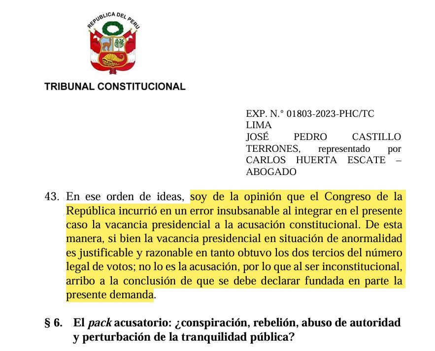 Argumentos del magistrado Gustavo Gutiérrez