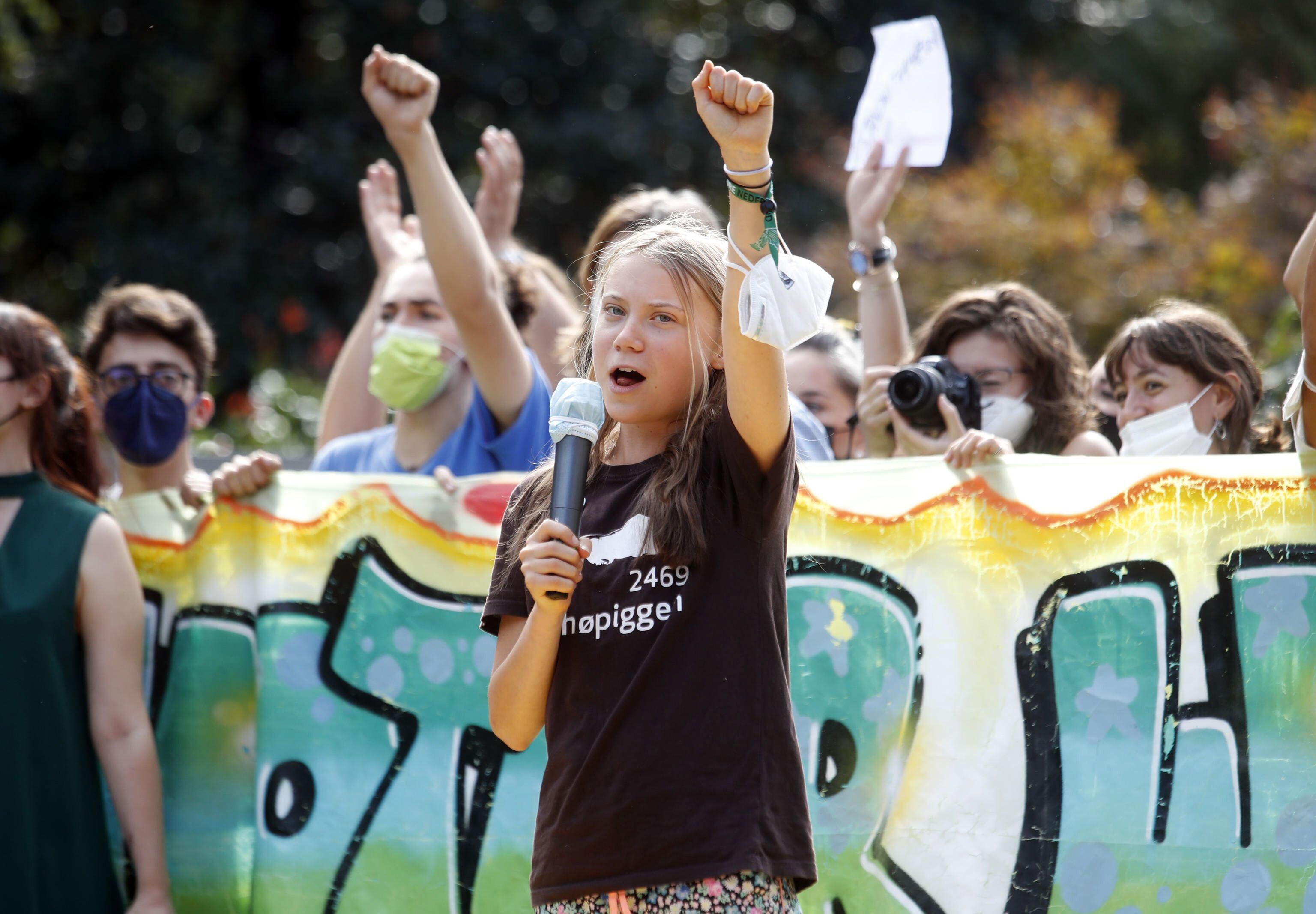 Imagen de archivo de la activista Greta Thunberg en una protesta. EFE/EPA/MATTEO BAZZI