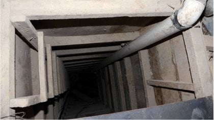 El túnel por el que Guzmán Loera escapó del Altiplano en 2015 (foto de Cuartoscuro)