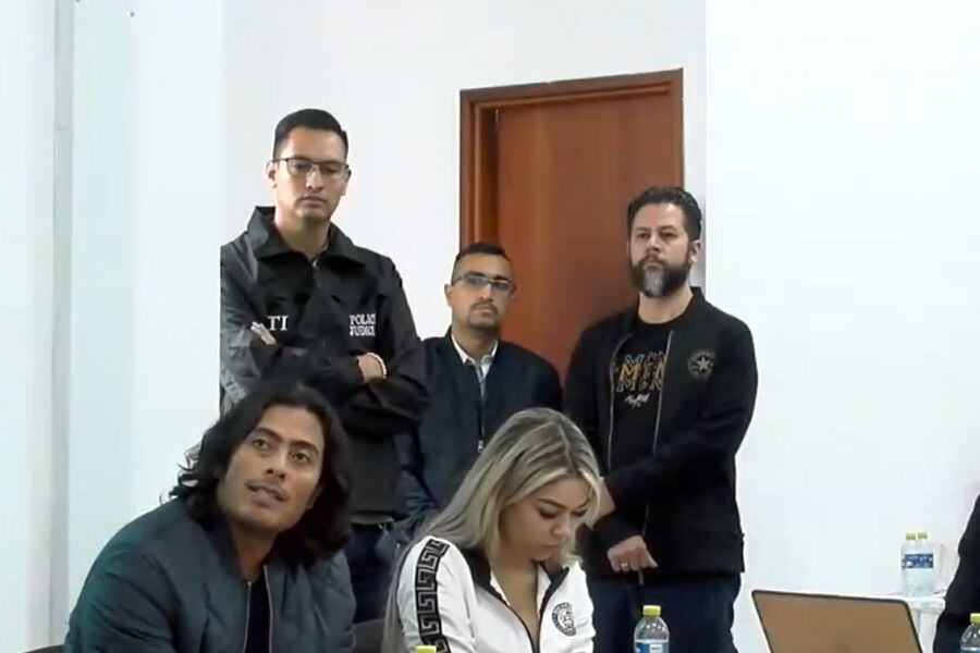 Nicolás Petro y Dayasuri Vásquez en la audiencia de legalización de captura