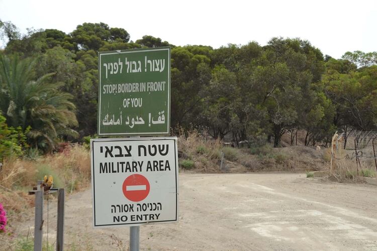 Area militar israelí y zona fronteriza con Jordania, lindera al Jordan
