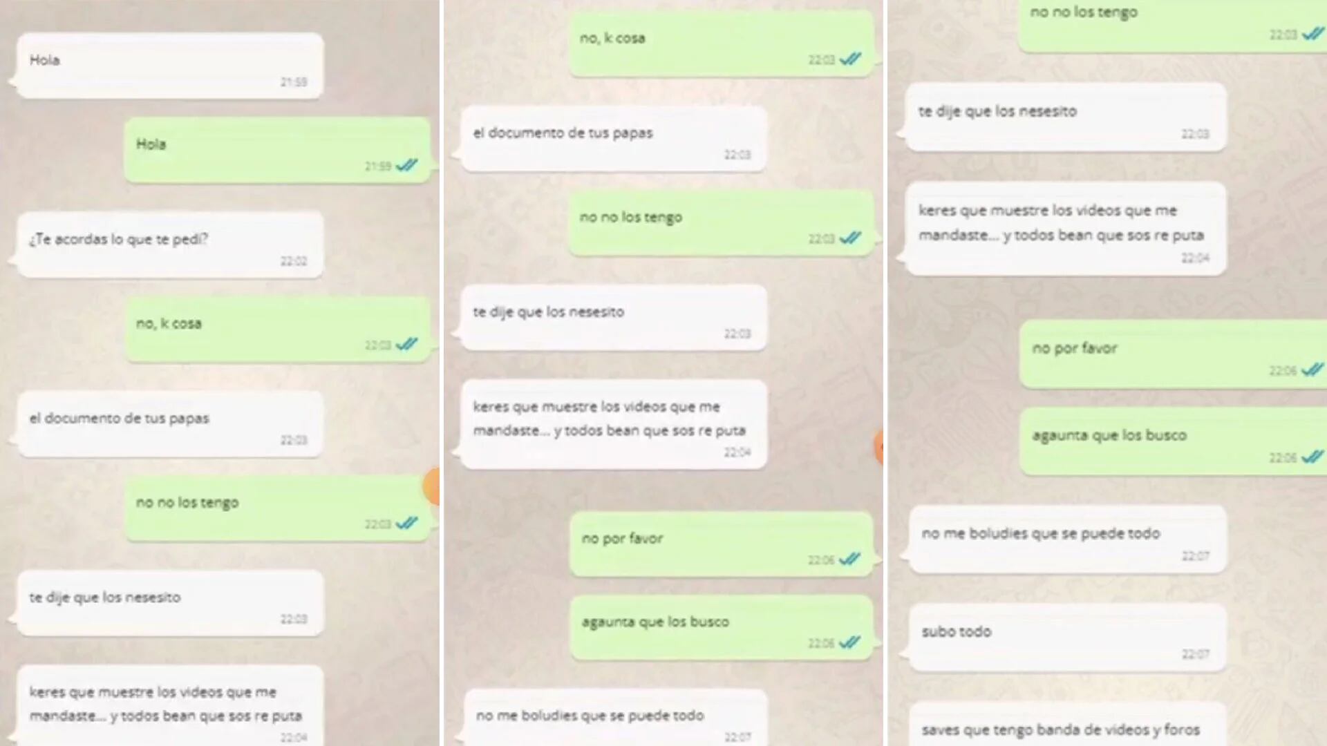 Los chats en los que un pedófilo preso extorsionaba a una menor: usaba el nombre de un ex Rebelde Way para engañarla