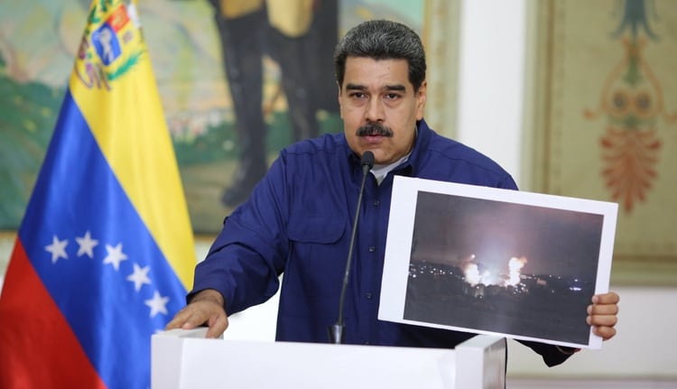 Maduro insiste en que todo se tratÃ³ de un sabotaje de EEUUÂ (Palacio de Miraflores via REUTERS)