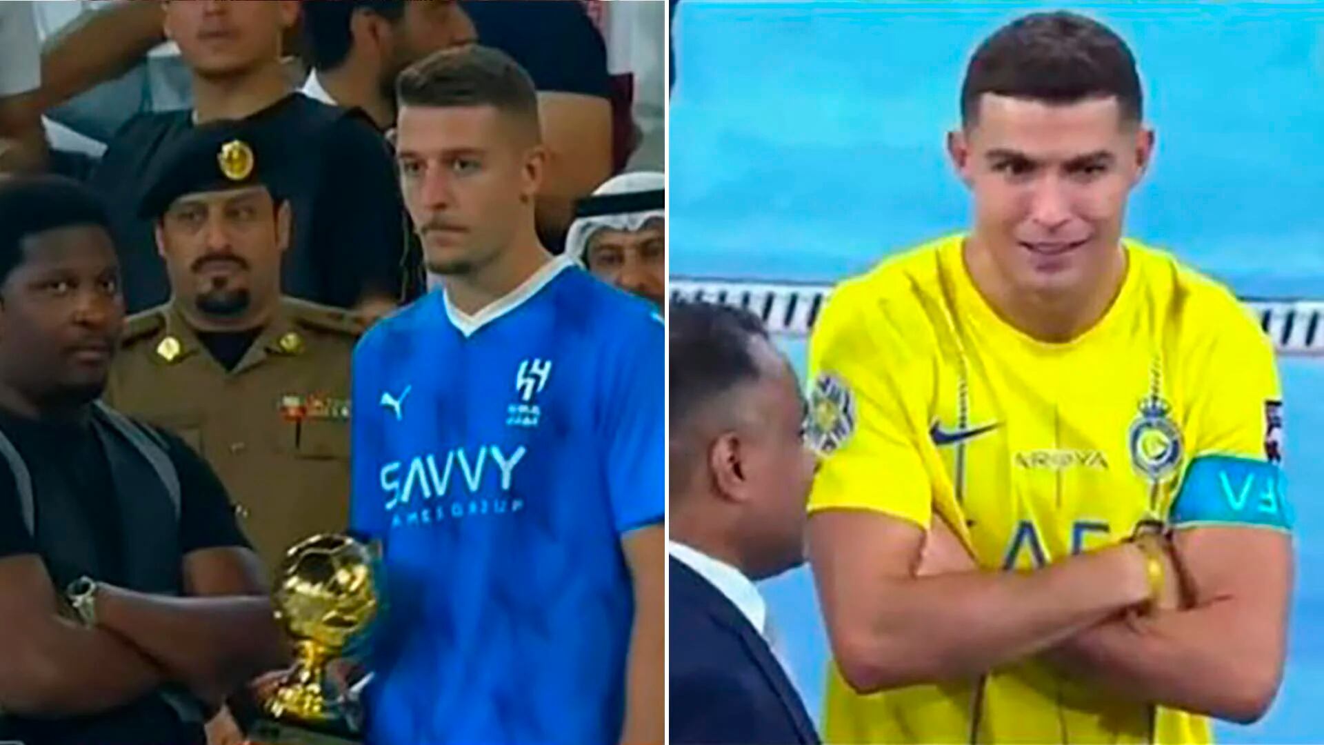La reacción de Cristiano Ronaldo al no recibir el premio al mejor jugador de la final tras ser campeón con el Al-Nassr