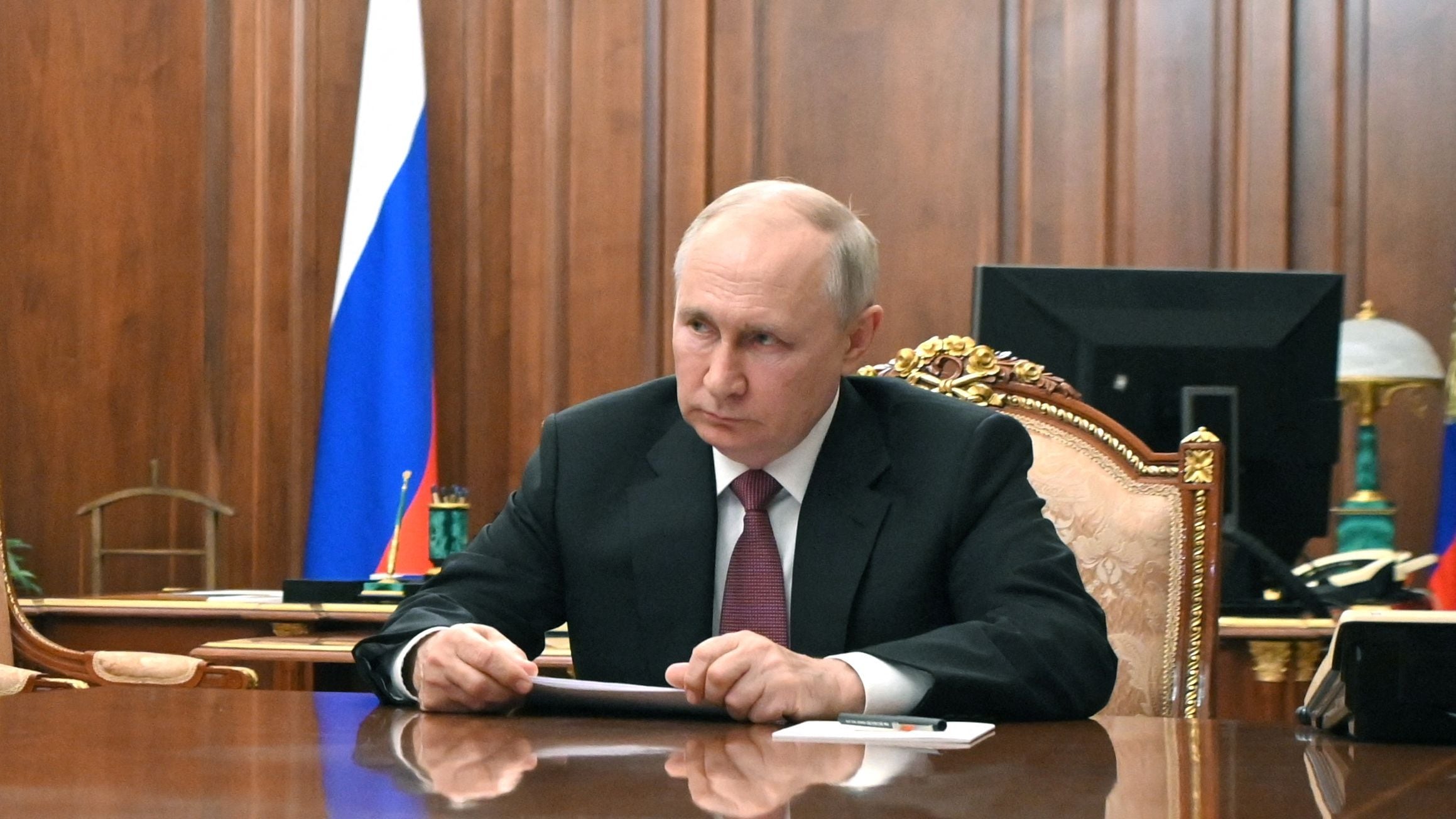 Putin durante una reunión virtual (Reuters)