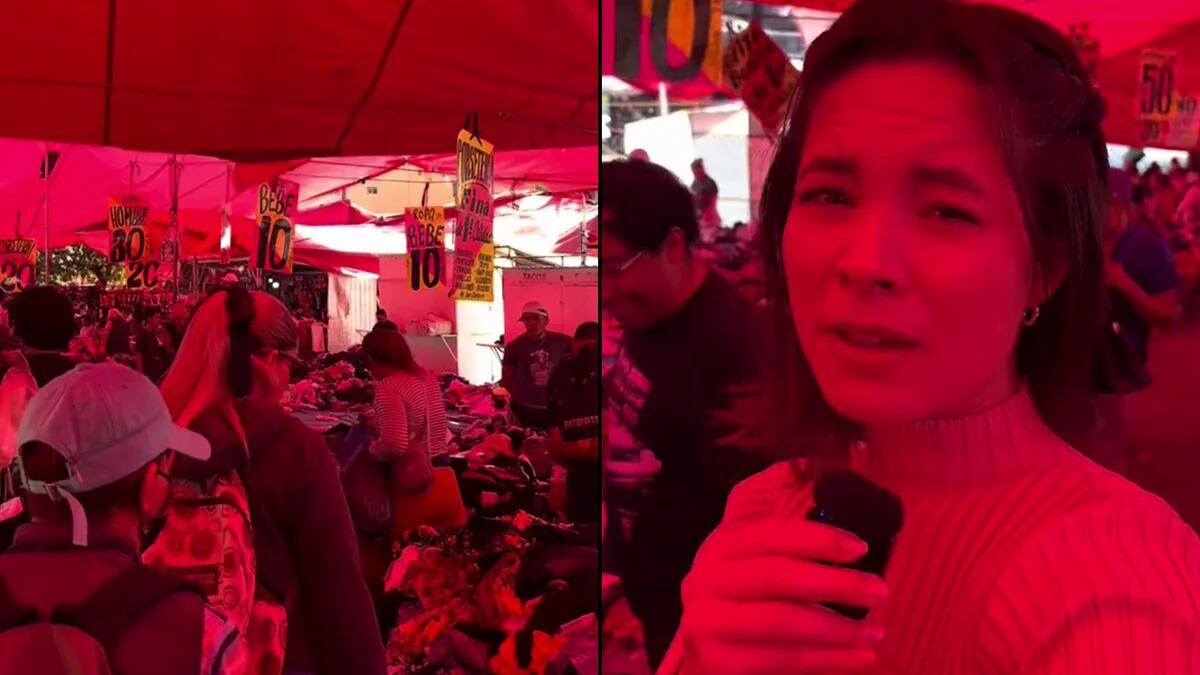 Española visita un tianguis de ropa de paca en México: “Son falsos”