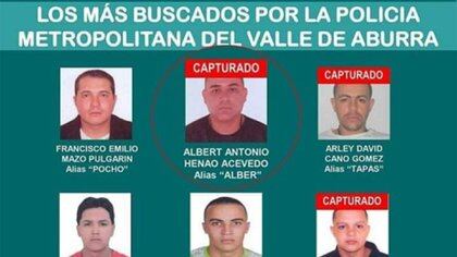 Alias Albert era el criminal más buscado del Valle de Aburrá (Colombia), por él se ofrecía recompensa de 50 millones de pesos (USD 13.294)