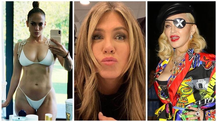Jennifer Lopez, Jennifer Aniston y Madonna no escatiman en gastos para conservar su apariencia (Foto: @Jlo/Instagram - @JenniferAniston/Instagram - Grosby)