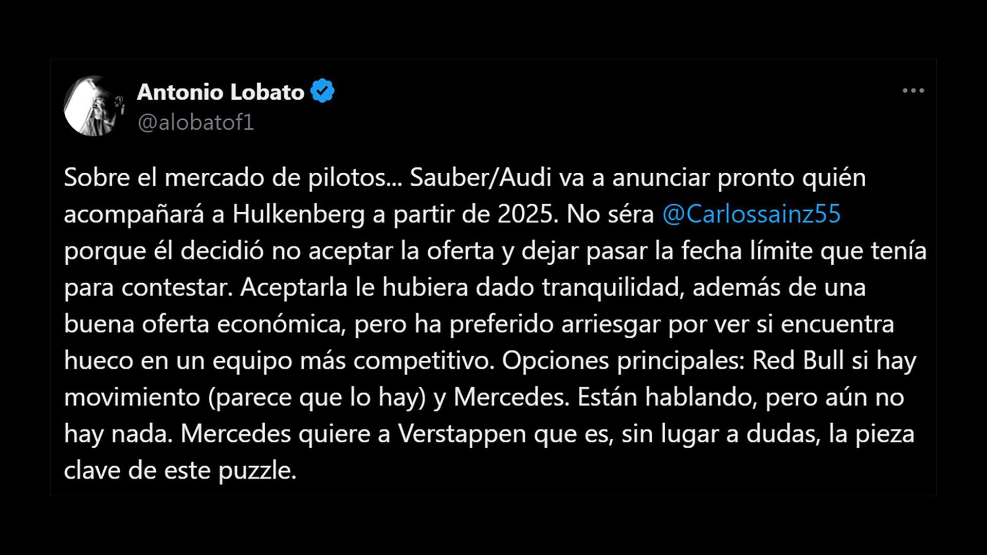 Futuro de Carlos Sainz.