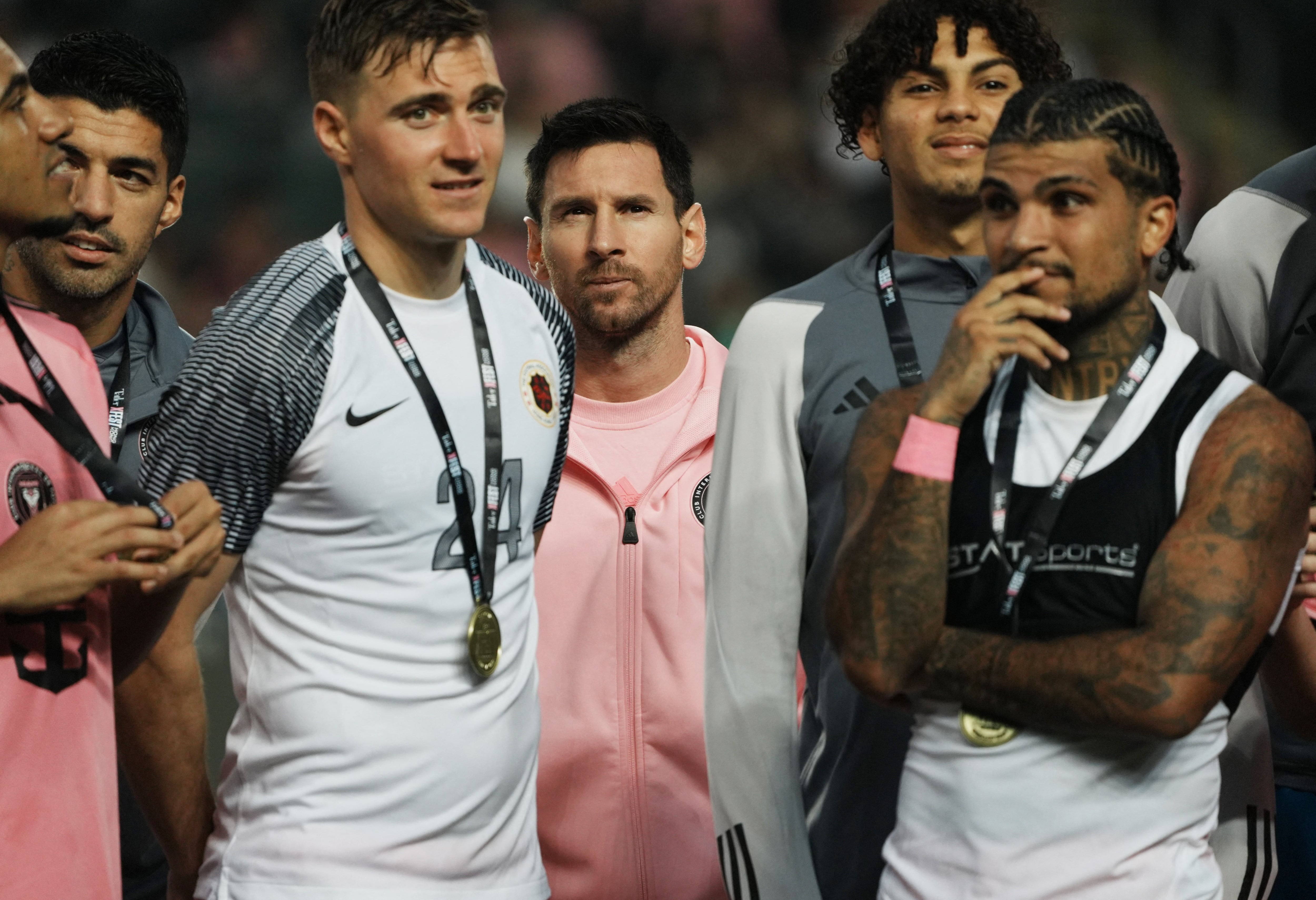 Messi estuvo presente en la ceremonia de premiación (Reuters)