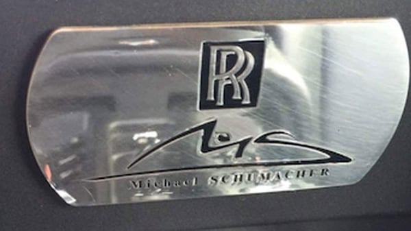 La chapa del Rolls Royce de Schumacher