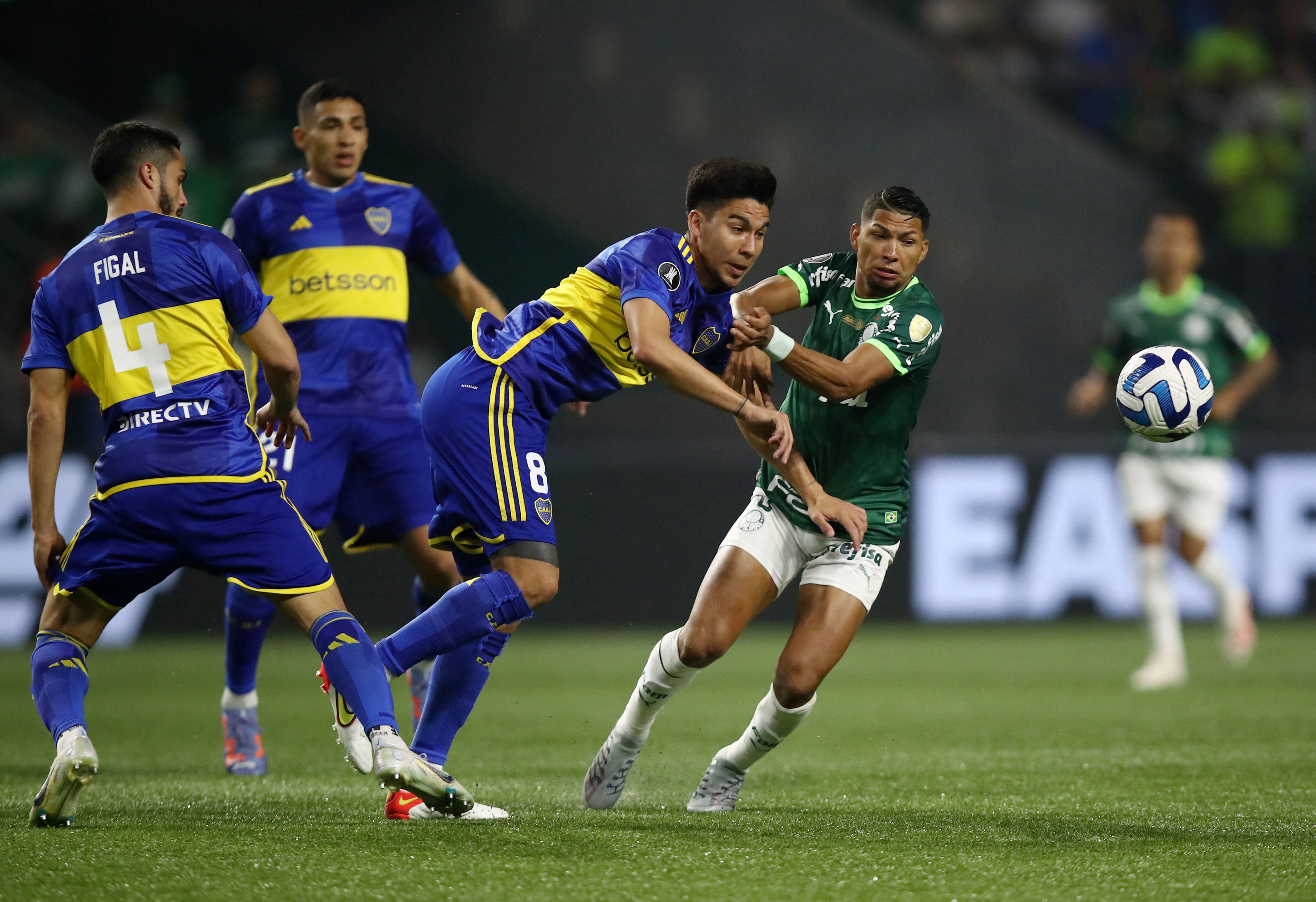 Ya juegan en Brasil, Boca Juniors y Palmeiras en la segunda semifinal de la Copa Libertadores (REUTERS/Carla Carniel)