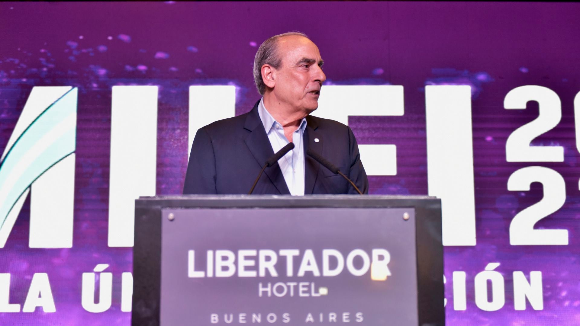 Guillermo Francos fue uno de los voceros en el búnker de La Libertad Avanza (Gustavo Gavotti)