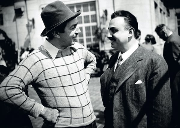 Dante Quinterno junto a Walt Disney, en los Estados Unidos.
