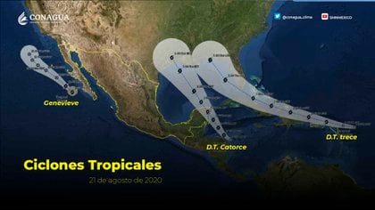La depresión tropical 14 avanza por el Caribe (Foto: Conagua)