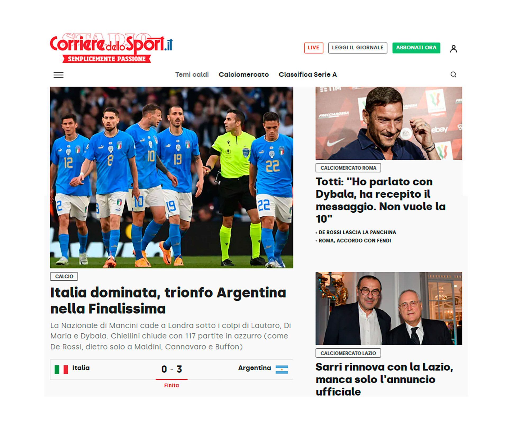 medios argentina italia