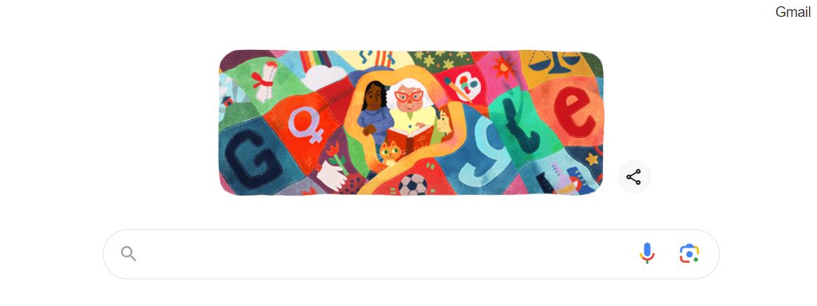 En celebraciones internacionales como el Día de la Mujer, el Doodle de Google se transforma. (Foto: Google)