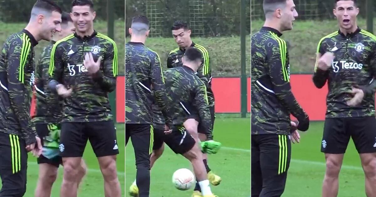 O incrível boquete e zombaria de Cristiano Ronaldo para Lisandro Martínez que está na moda nas redes sociais