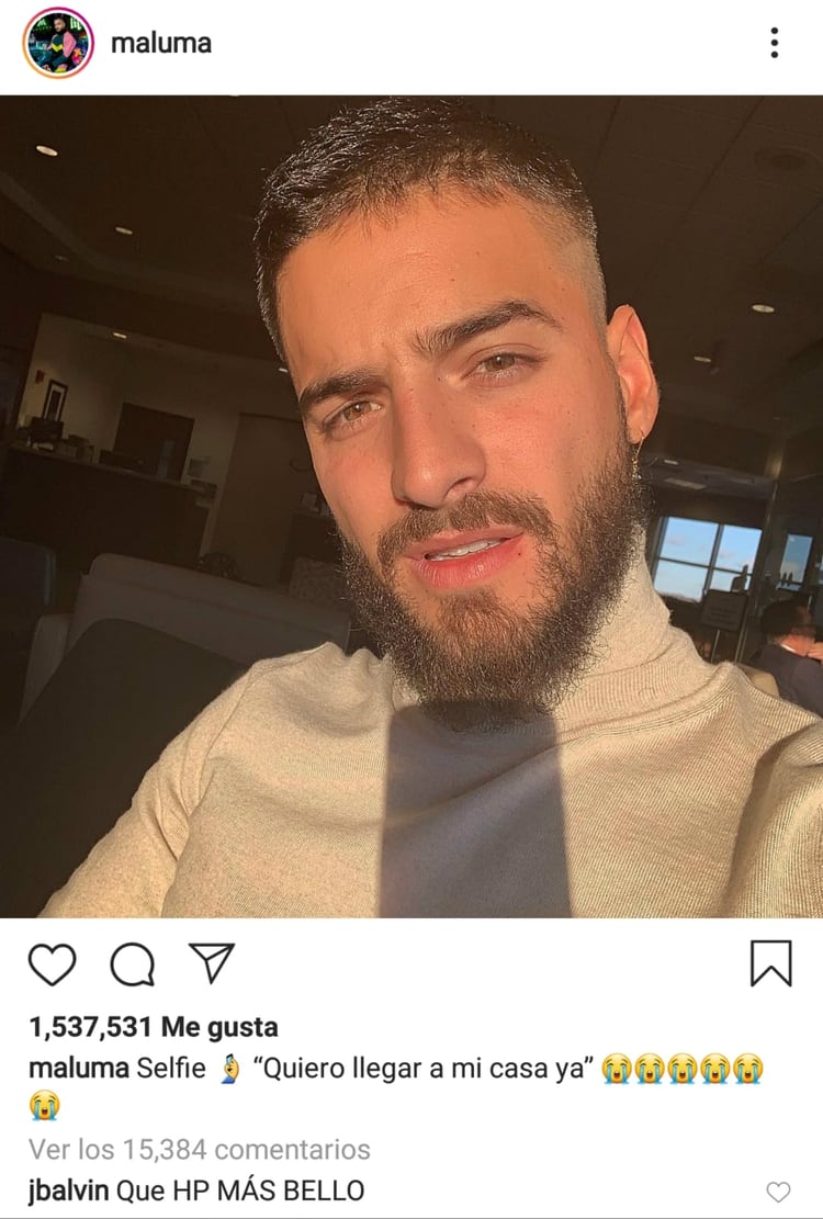 El halago de J Balvin (Instagram @maluma)