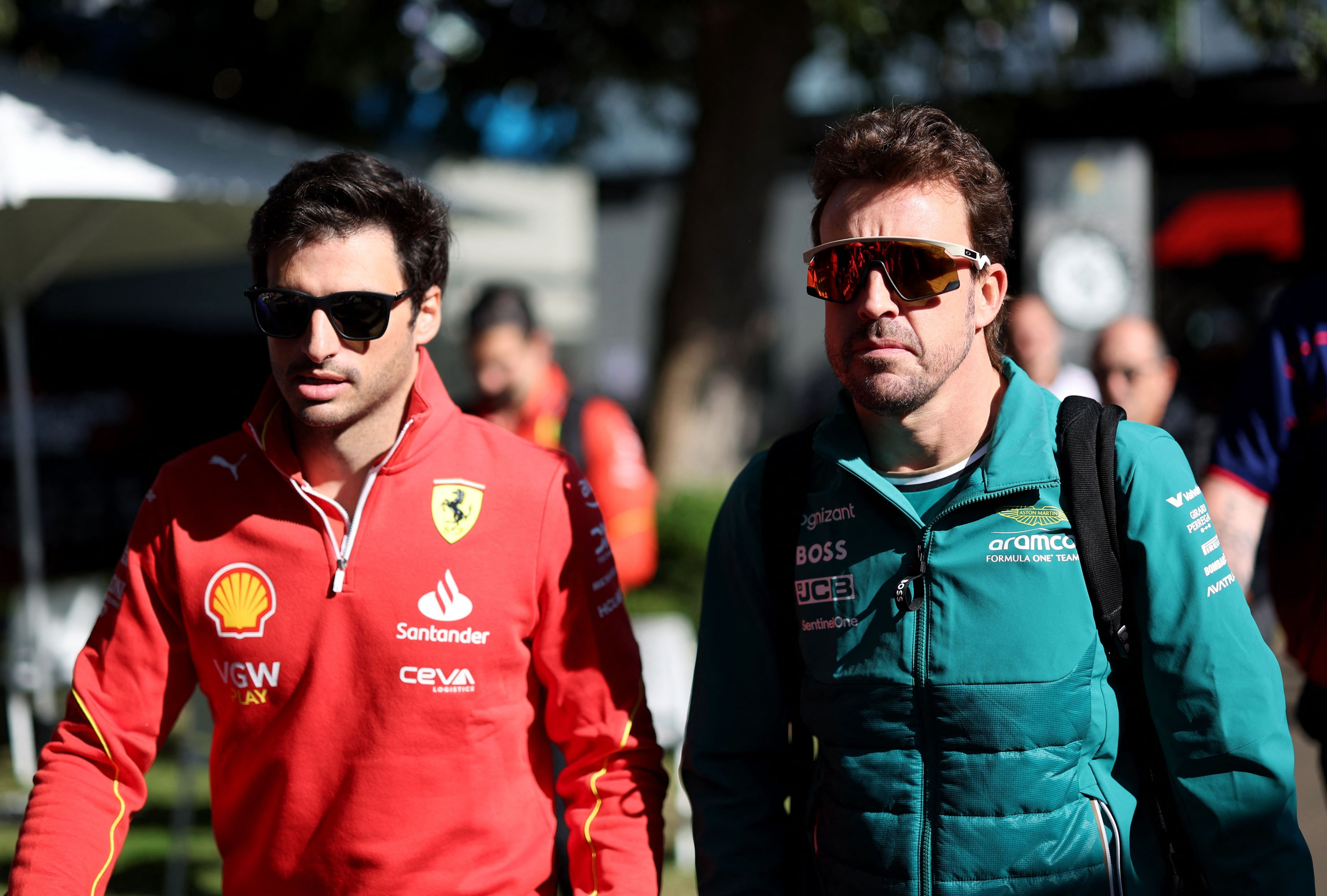 Sainz y Alonso en Australia (REUTERS/Mark Peterson)