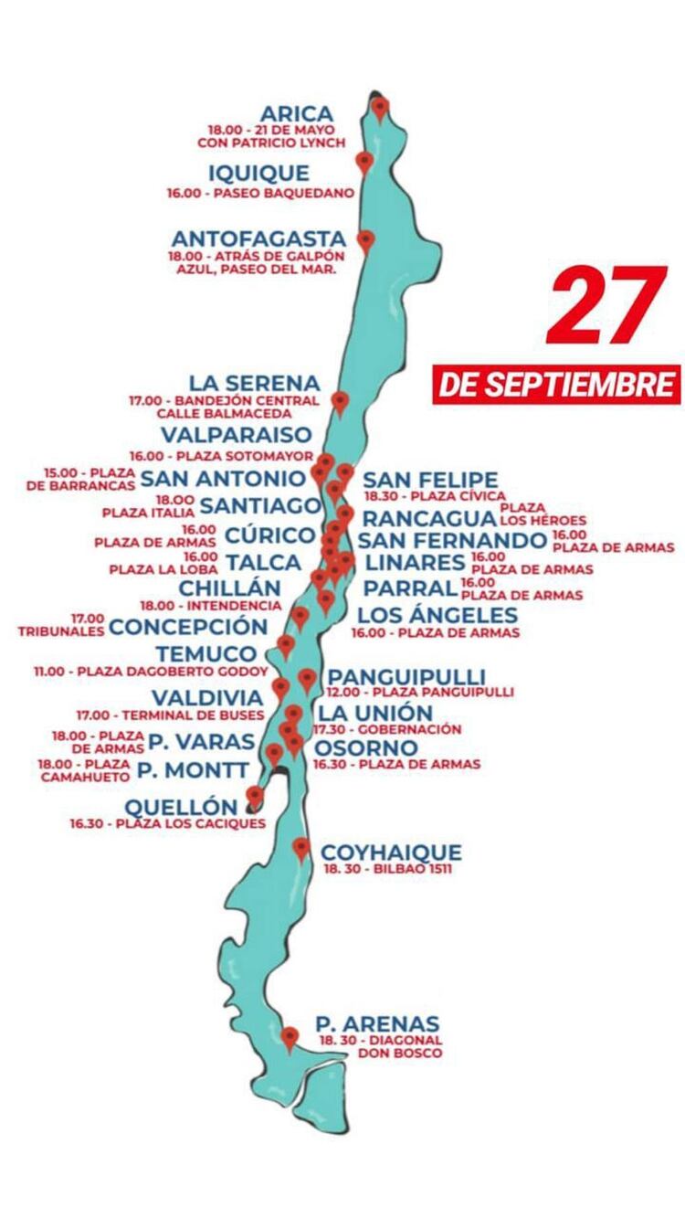 Chile también se une a la jornada de protesta