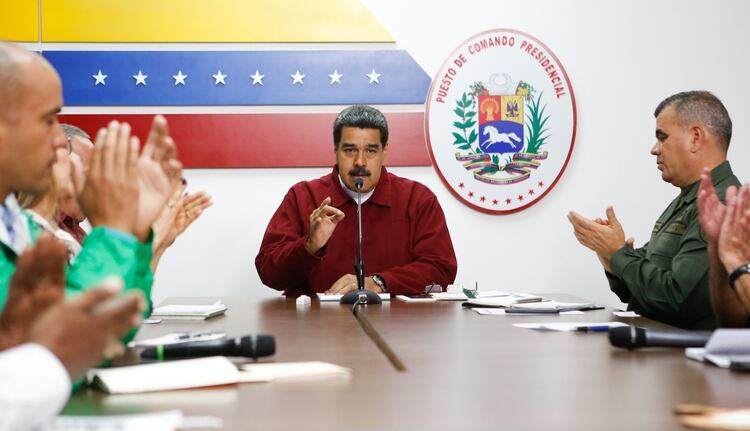 NicolÃ¡s Maduro, en un mensaje transmitido por cadena nacional (AFP)