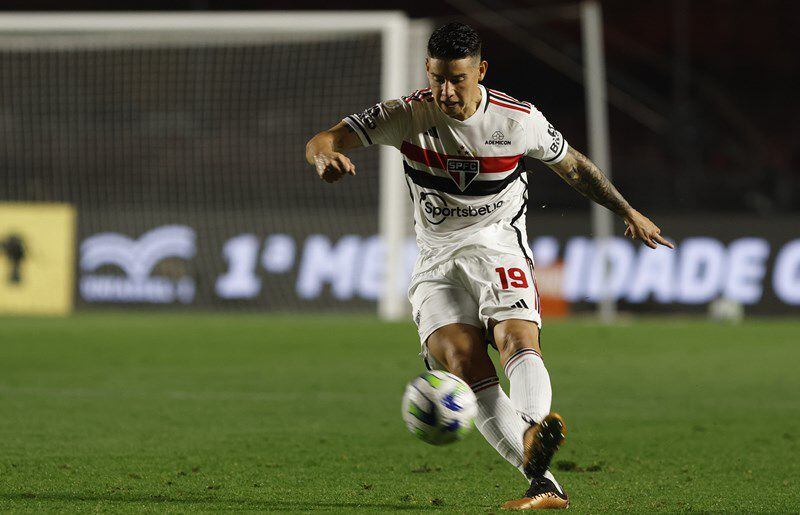 James Rodríguez jugó por primera vez un partido completo con São Paulo desde su llegada a Brasil - crédito Rubens Chiri/Saopaulofc.net