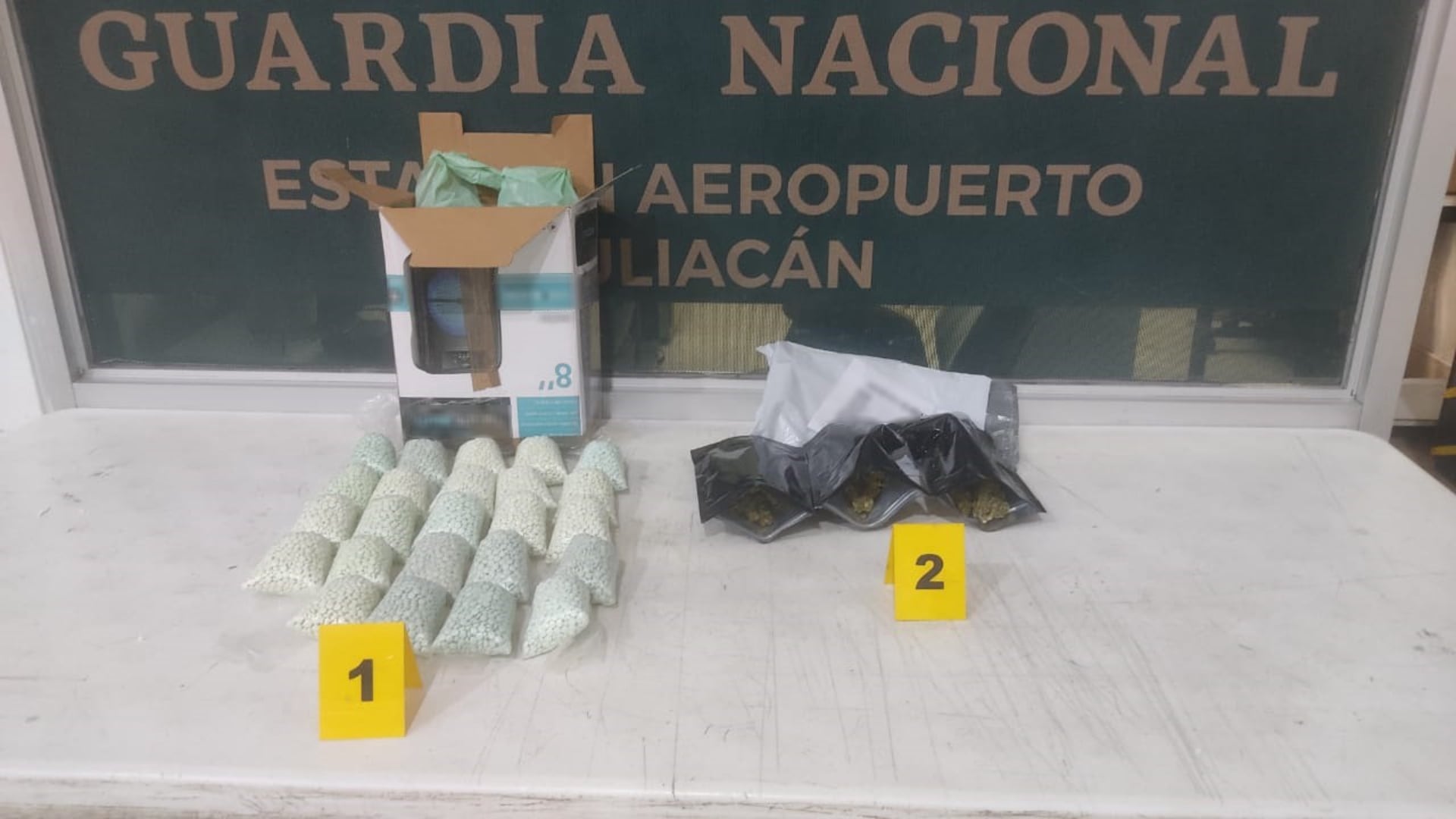 Fentanilo Marihuana del Aeropuerto Internacional de Culiacán, Sinaloa Guardia Nacional