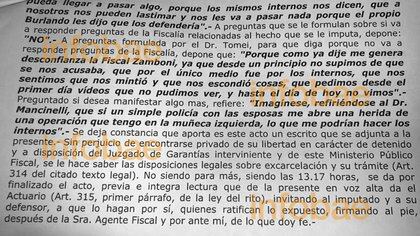 Pertossi: Burlando "defendería" a los presos que los ataquen. 