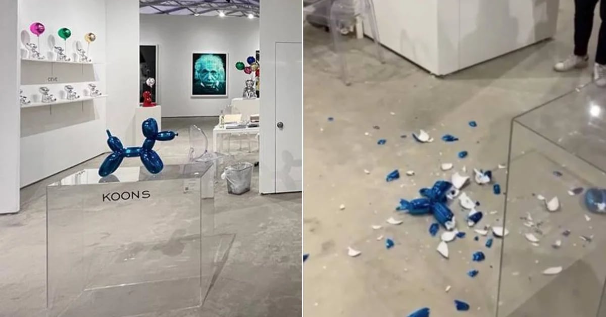 A person accidentally broke a sculpture worth several thousand dollars at the Art Wynwood fair in Miami
