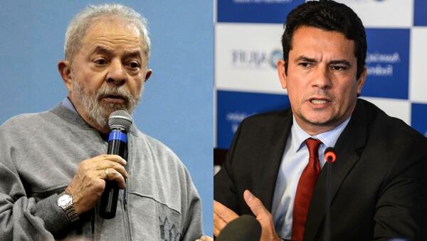 Sérgio Moro, el juez que investiga la corrupción en Brasil, y el ex presidente Lula da Silva